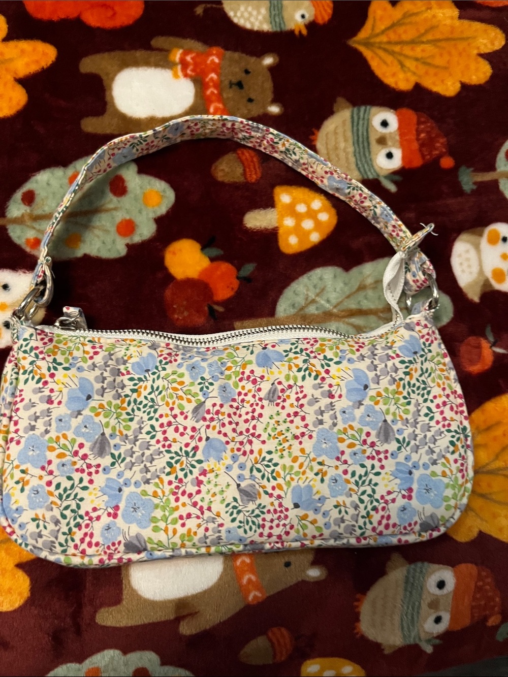 Urban Outfitters Floral Mini Shoulder Bag - Blue, Pink, Green